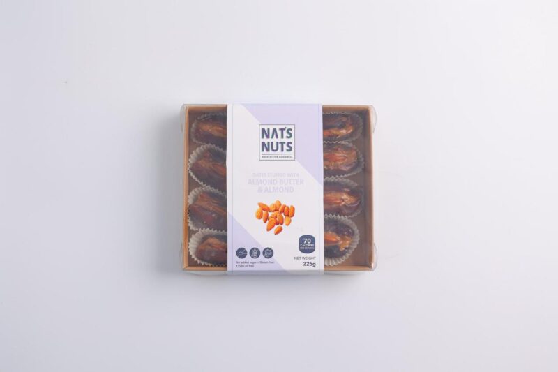 Dates Stuffed With Almond Butter & Almonds